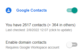 Contacts Inbox - Enable Domain shared contacts